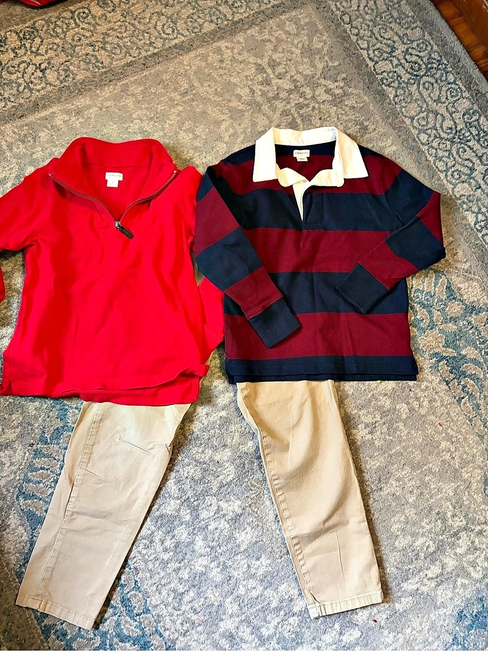 Crewcuts Boys Size Small (6-7) Striped Set Like New